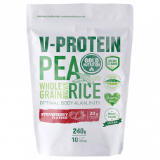 Gold Nutrition > Vegan-Protein Strawberry - 240 G (Plant)