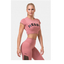 Nebbia> Short Sleeve Sporty Crop Top 584 Pink (XS)