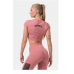 Nebbia> Short Sleeve Sporty Crop Top 584 Pink (S)
