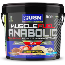 USN > Muscle Fuel Anabolic 4kg Variety - Choc/Van/Straw/Cookie